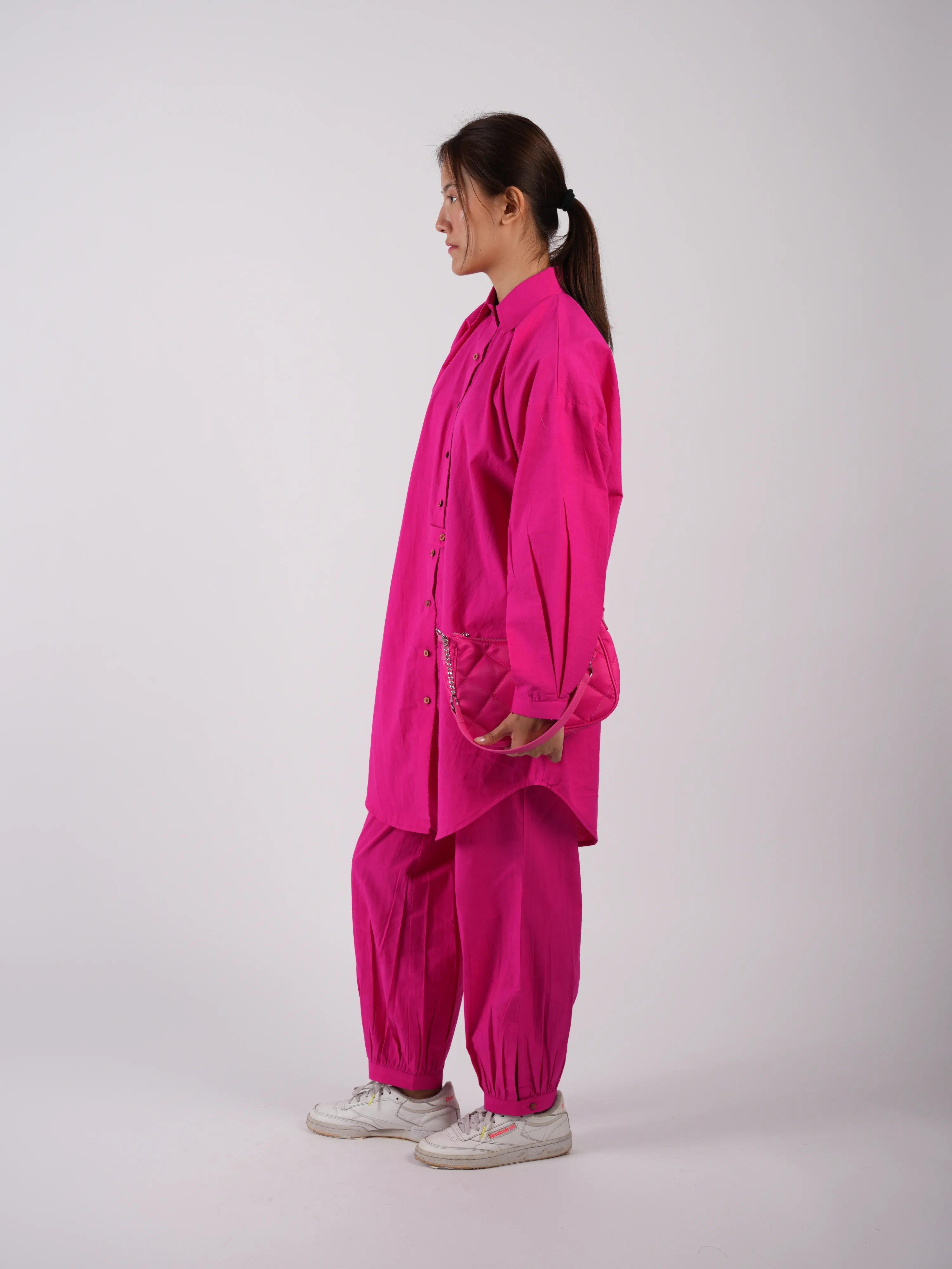 Pink Cotton Co-ord Set