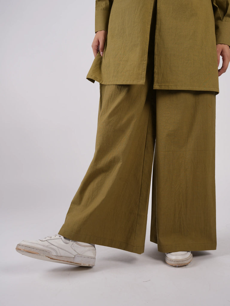 Olive Cotton Co-ord Set