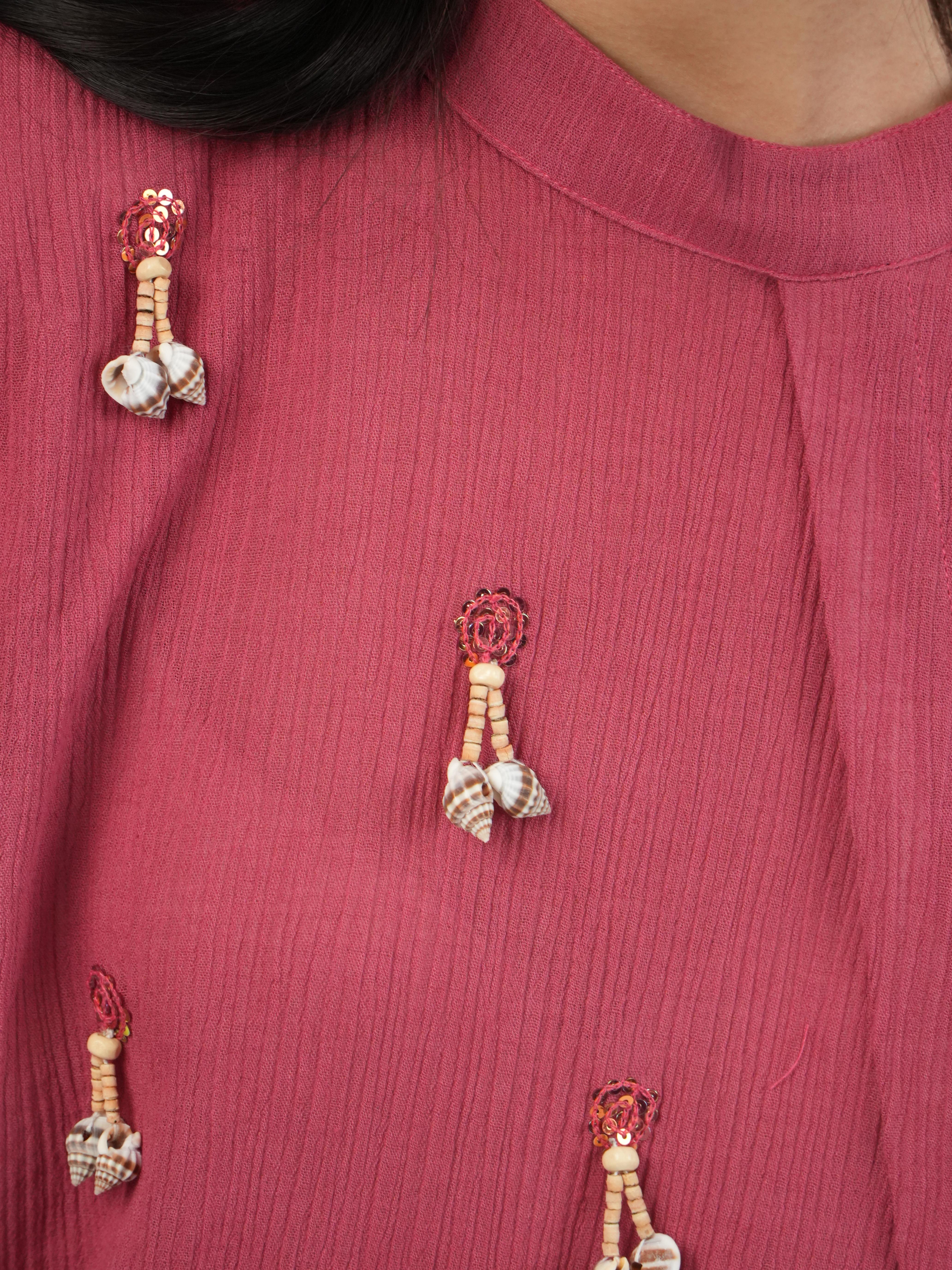 Vanshitaaz Fruit dove Crinkled Cotton Top