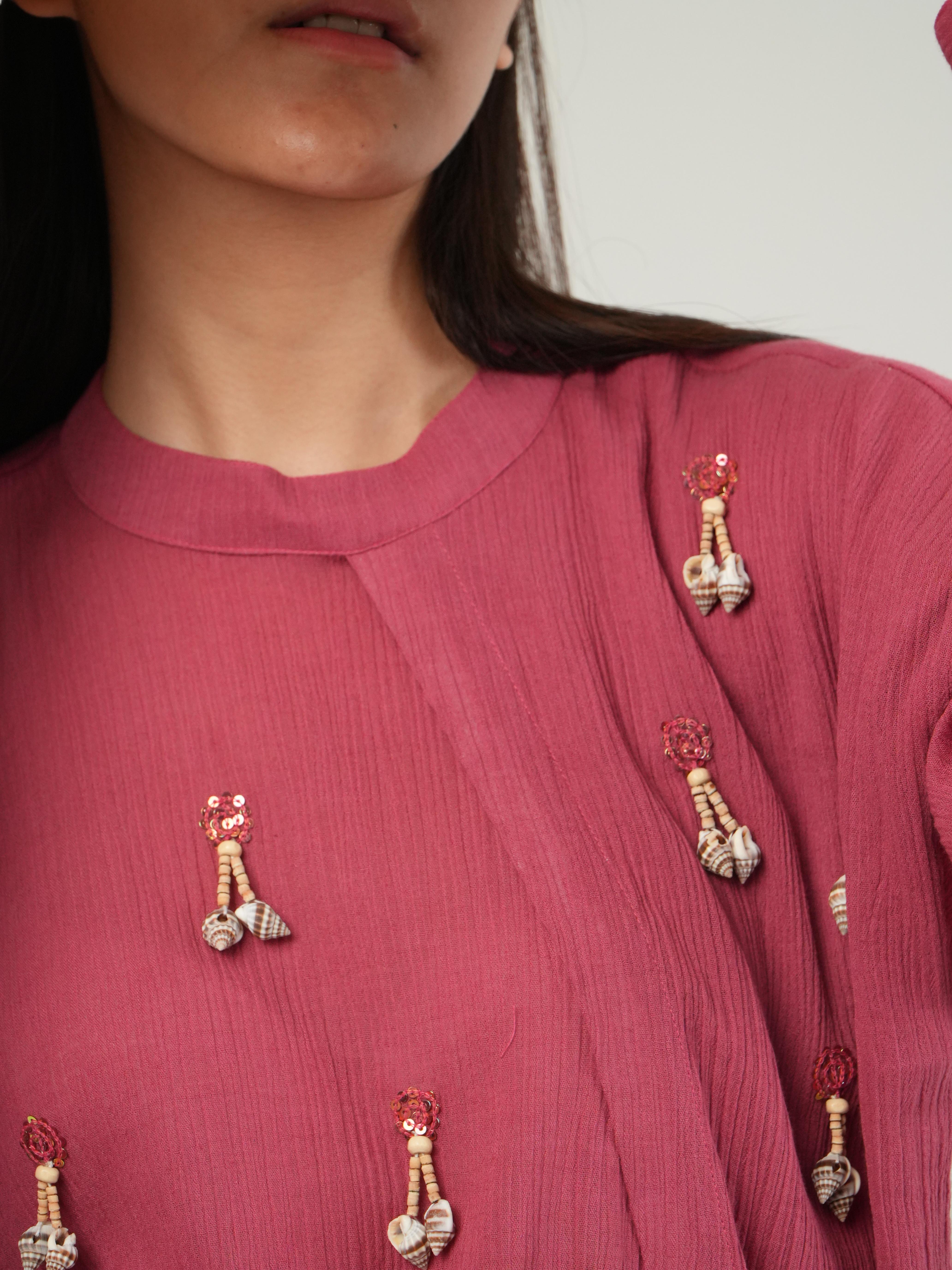 Vanshitaaz Fruit dove Crinkled Cotton Top