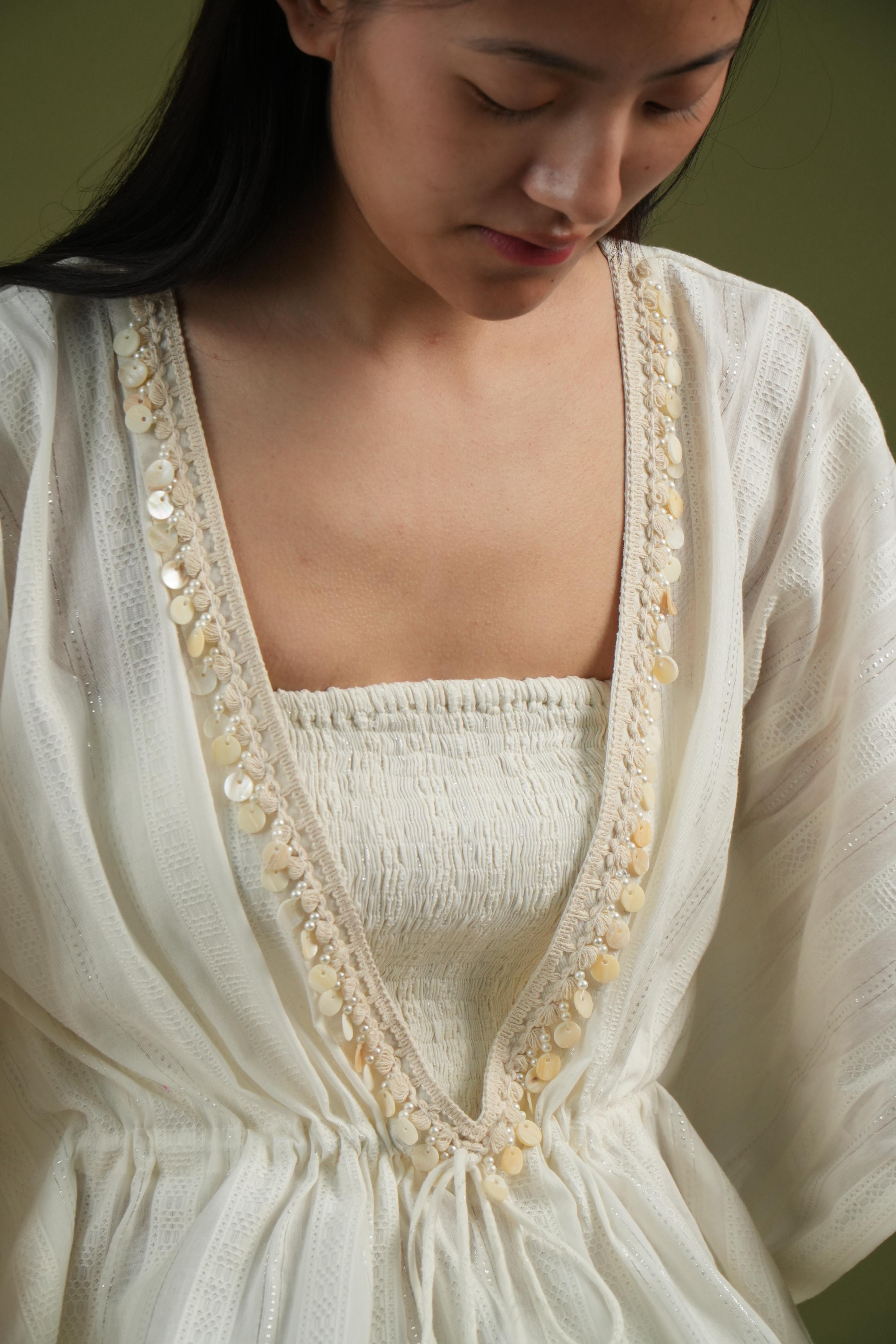 Vanshitaaz Ivory Serenity Drape Set
