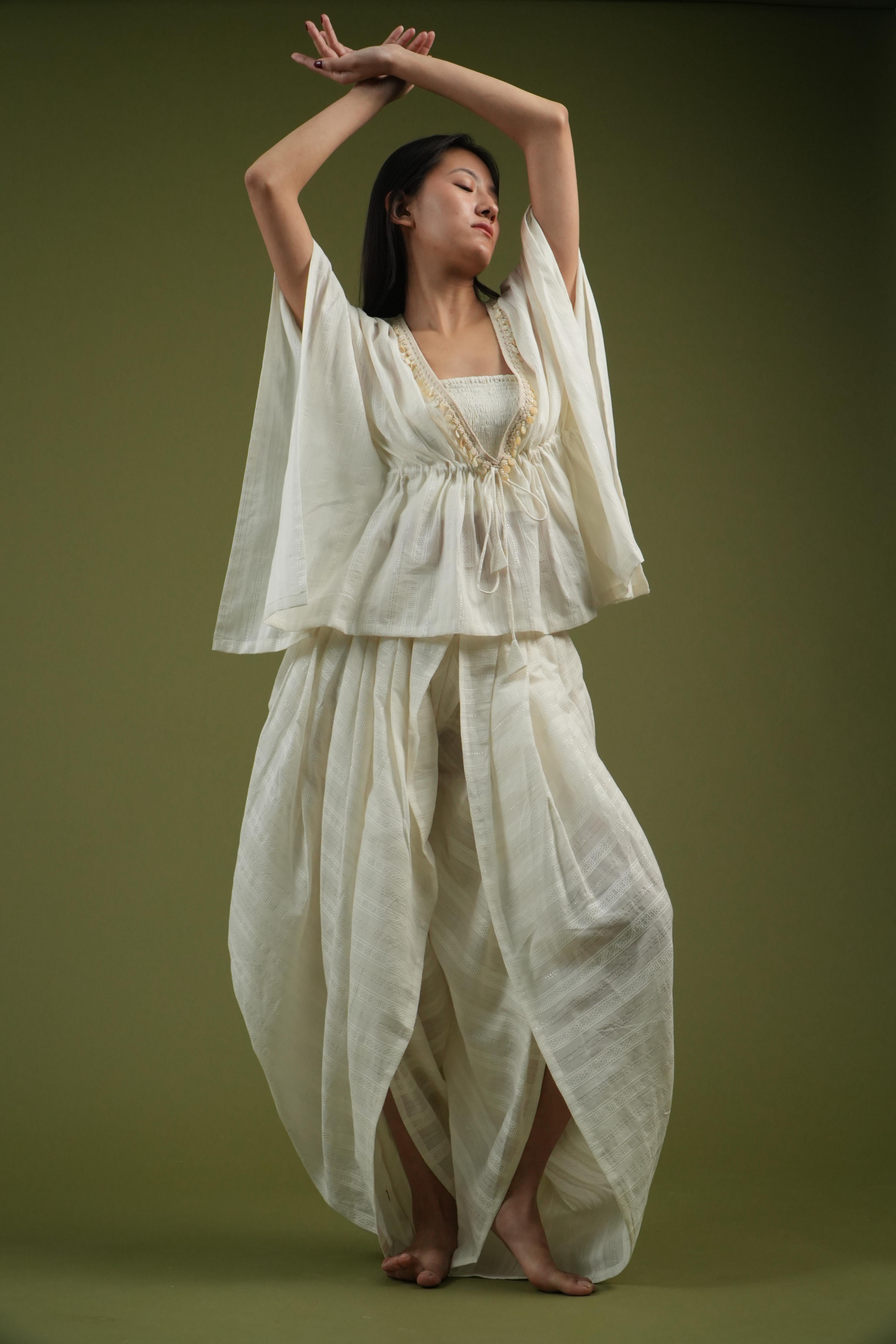 Vanshitaaz Ivory Serenity Drape Set