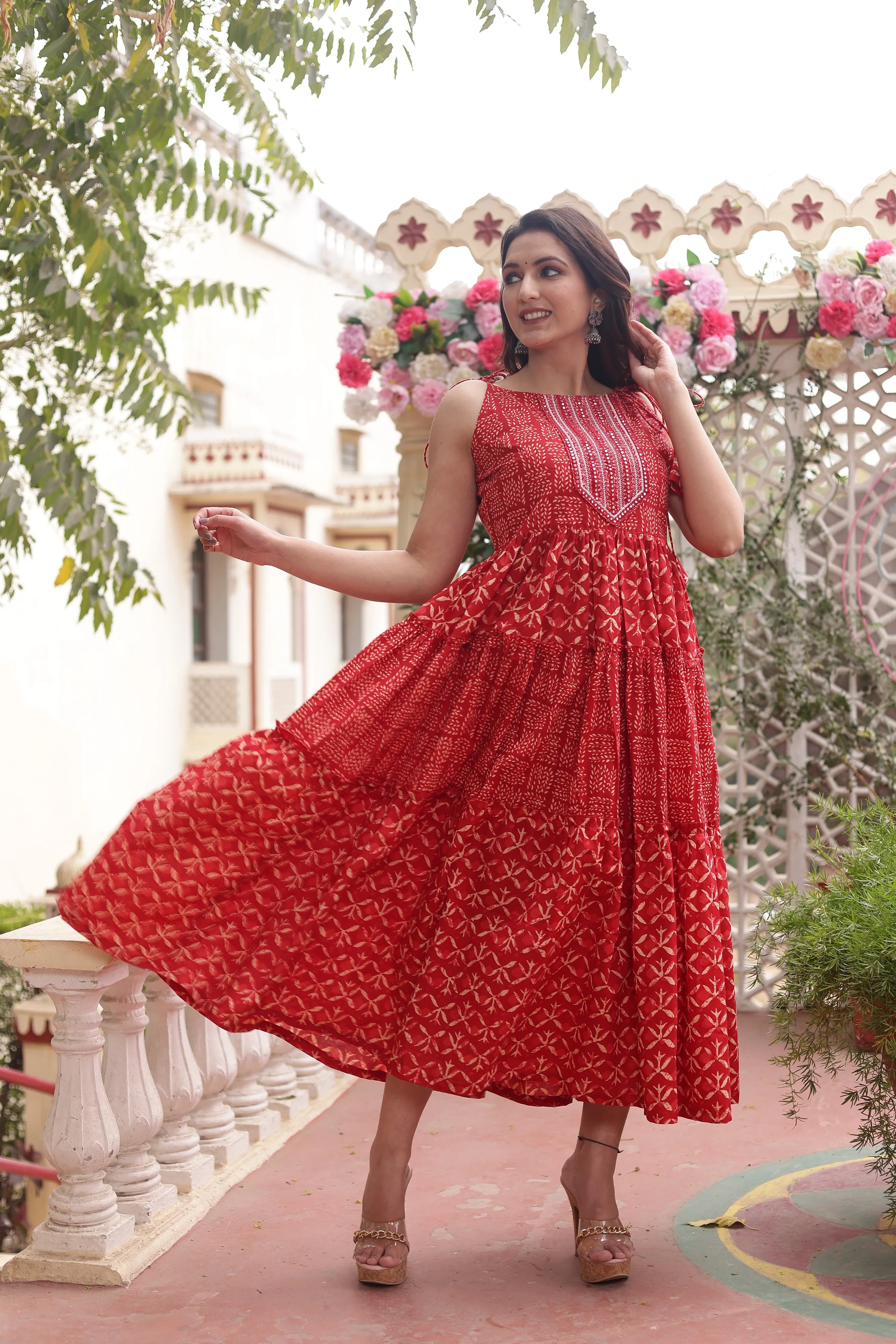 Red Spaghetti Dress
