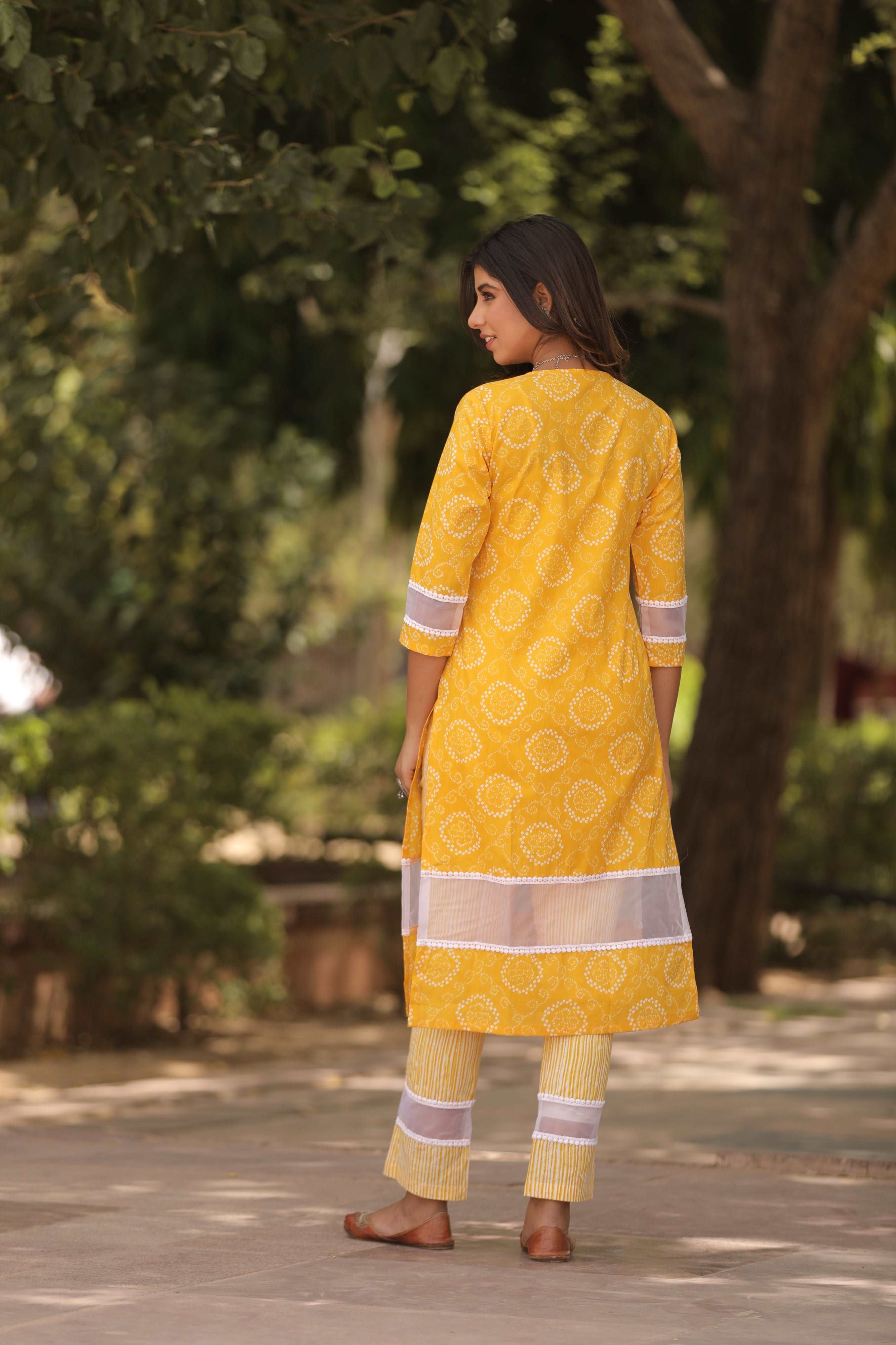 Cotton Yellow Kurta Pant