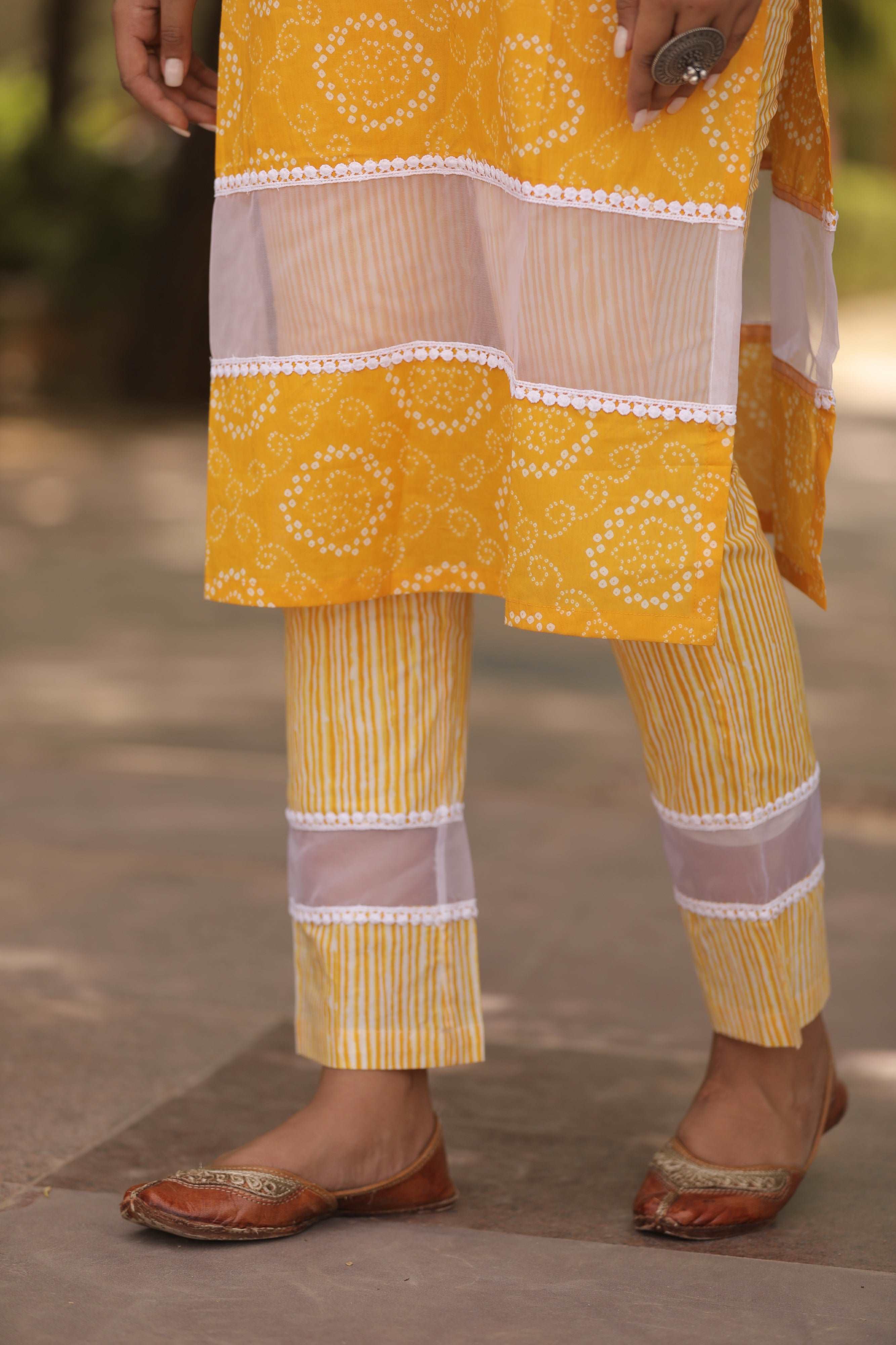 Cotton Yellow Kurta Pant