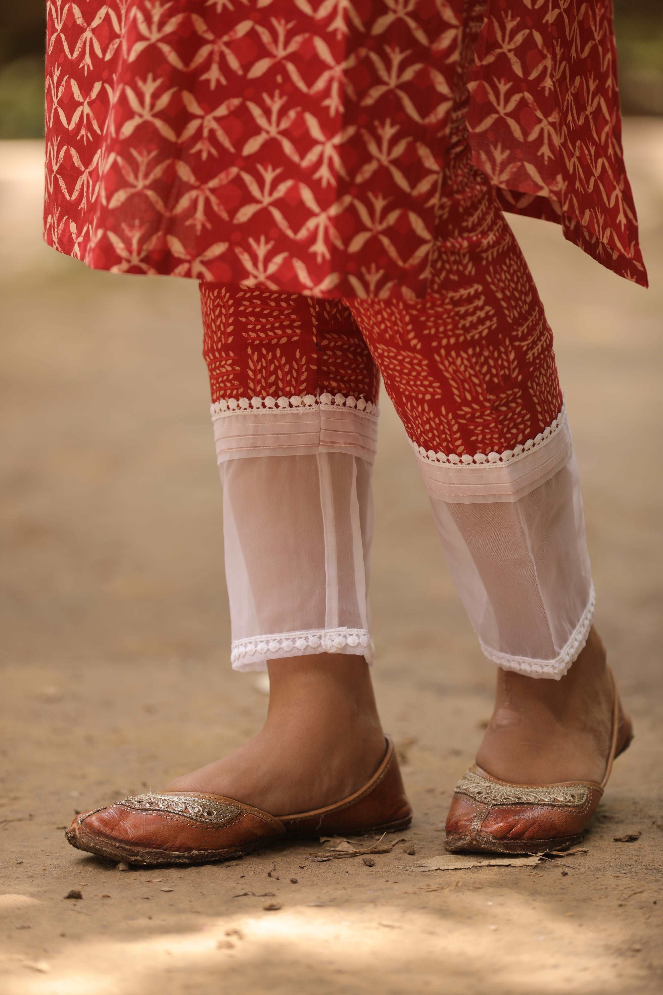 Red Cotton Kurta Pant