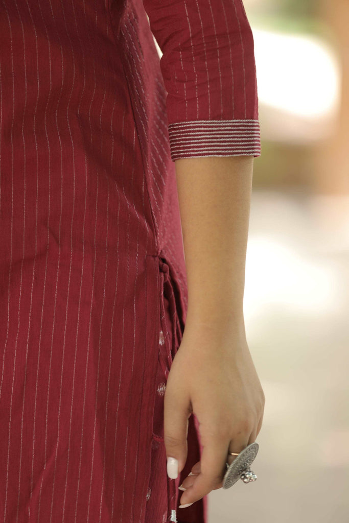 magenta kurta sarara